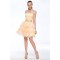 A-Line Strapless Short Yellow Beaded Prom Evening Cocktail Homecoming Party Dresses ED010626