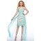 High Low Sweetheart Beaded Lace Applique Blue Prom Evening Cocktail Homecoming Party Dresses ED010629