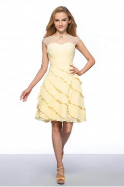 A-Line Short Bateau Beaded Prom Evening Cocktail Homecoming Party Dresses ED010636