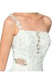 One-Shoulder Lace Appliques White Blue Beaded Prom Evening Cocktail Homecoming Party Dresses ED010637