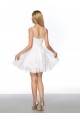 A-Line Short Beaded White Prom Evening Cocktail Homecoming Party Dresses ED010640