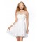 A-Line Short Beaded White Prom Evening Cocktail Homecoming Party Dresses ED010640
