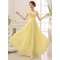 A-Line One-Shoulder Beaded Long Chiffon Prom Evening Formal Party Dresses ED010647