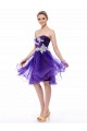 A-Line Strapless Short Purple Sequin Prom Evening Formal Party Dresses ED010652