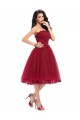 A-Line Strapless Short Tulle Prom Evening Formal Party Dresses ED010658