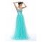 A-Line Sweetheart Beaded Sequin Long Blue Prom Evening Formal Party Dresses ED010661