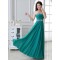 A-Line Strapless Beaded Long Chiffon Prom Evening Formal Party Dresses ED010663