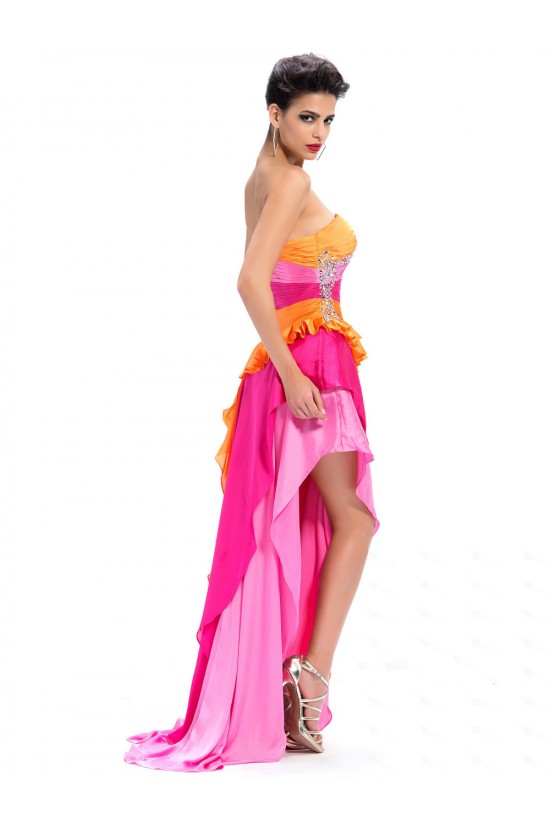 High Low Sweetheart Beaded Long Prom Evening Formal Party Dresses ED010664