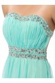 A-Line Strapless Beaded Long Chiffon Prom Evening Formal Party Dresses ED010666