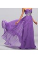 A-Line Sweetheart Beaded Long Purple Chiffon Prom Evening Formal Party Dresses ED010680