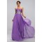 A-Line Sweetheart Beaded Long Purple Chiffon Prom Evening Formal Party Dresses ED010680