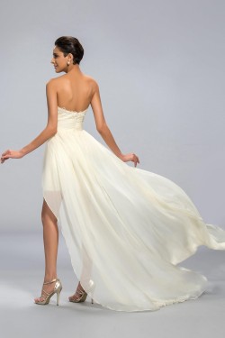 High Low Sweetheart Lace and Chiffon Prom Evening Formal Party Dresses ED010684