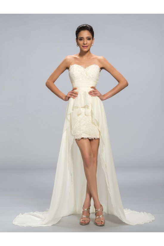High Low Sweetheart Lace and Chiffon Prom Evening Formal Party Dresses ED010684 High Low Sweetheart Lace and Chiffon Prom Evening Formal Party Dresses ED010684