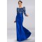 Trumpet/Mermaid Long Sleeves Long Blue Prom Evening Formal Party Dresses ED010685
