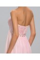 Empire Strapless Beaded Long Pink Chiffon Prom Evening Formal Party Dresses Maternity Evening Dresses  ED010687