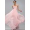 Empire Strapless Beaded Long Pink Chiffon Prom Evening Formal Party Dresses Maternity Evening Dresses  ED010687