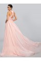 A-Line Long Pink Chiffon Prom Evening Formal Party Dresses ED010691