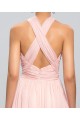 A-Line Long Pink Chiffon Prom Evening Formal Party Dresses ED010691