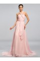 A-Line Long Pink Chiffon Prom Evening Formal Party Dresses ED010691