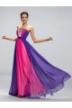 A-Line Strapless Beaded Long Chiffon Prom Evening Formal Party Dresses ED010693