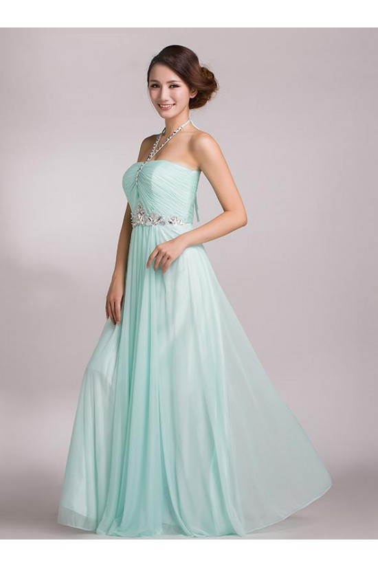 A-Line Halter Beaded Long Chiffon Prom Evening Formal Party Dresses ED010694 A-Line Halter Beaded Long Chiffon Prom Evening Formal Party Dresses ED010694