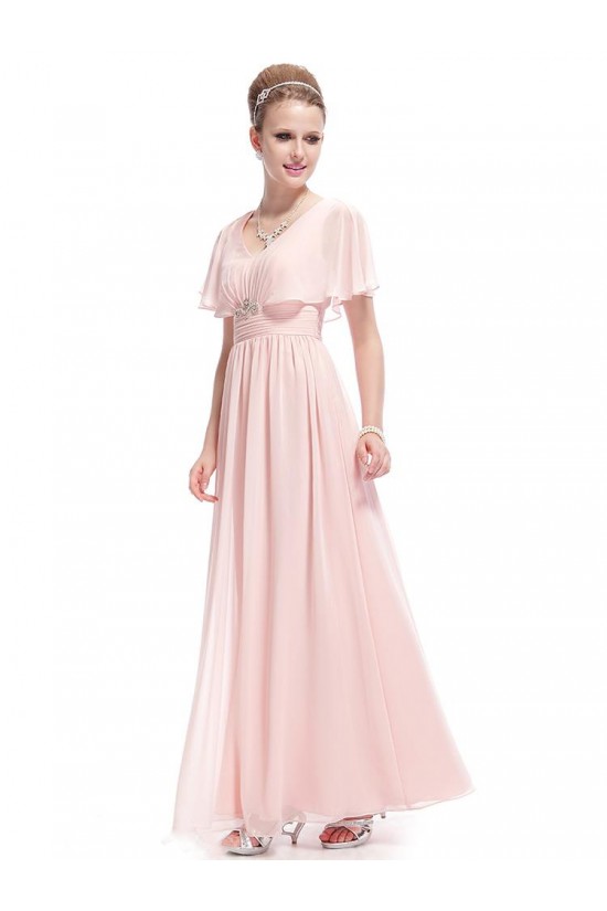A-Line V-Neck Long Pink Chiffon Prom Evening Formal Party Dresses ED010697 A-Line V-Neck Long Pink Chiffon Prom Evening Formal Party Dresses ED010697