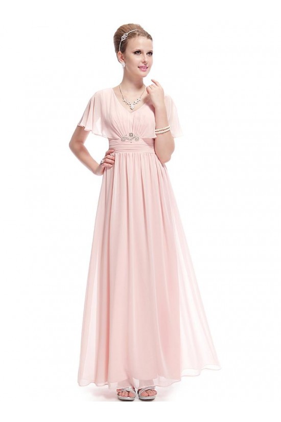 A-Line V-Neck Long Pink Chiffon Prom Evening Formal Party Dresses ED010697 A-Line V-Neck Long Pink Chiffon Prom Evening Formal Party Dresses ED010697