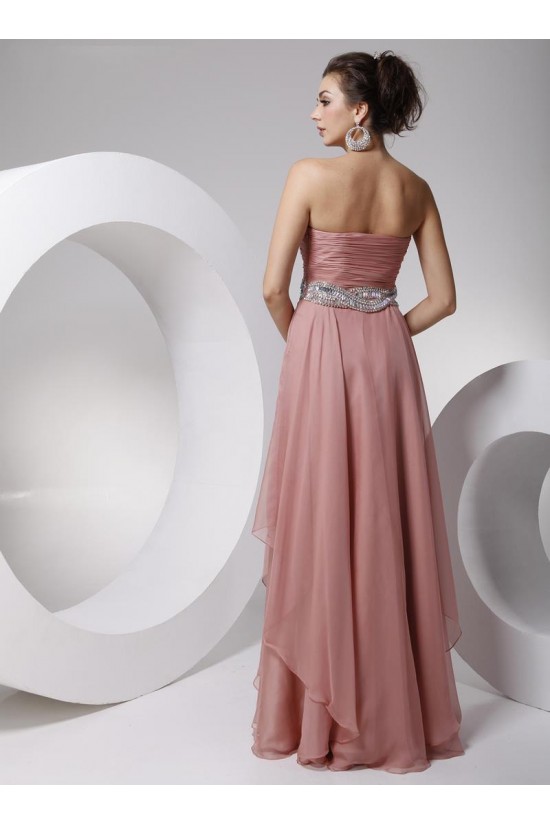A-Line Strapless Beaded Long Chiffon Prom Evening Formal Party Dresses ED010699 A-Line Strapless Beaded Long Chiffon Prom Evening Formal Party Dresses ED010699
