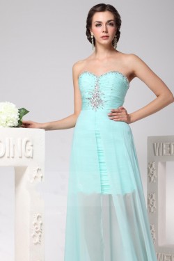 High Low Sweetheart Beaded Short Chiffon Prom Evening Formal Party Dresses ED010702