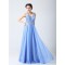 A-Line V-Neck Beaded Long Chiffon Prom Evening Formal Party Dresses ED010704