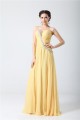 A-Line Sweetheart Beaded Long Yellow Chiffon Prom Evening Formal Party Dresses ED010706