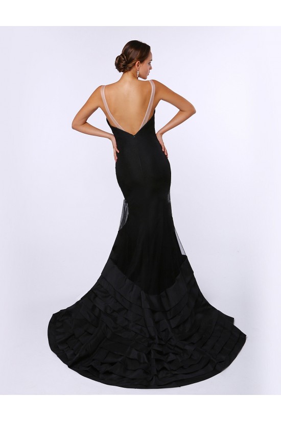 Trumpet/Mermaid Long Black Prom Evening Formal Party Dresses ED010714 Trumpet/Mermaid Long Black Prom Evening Formal Party Dresses ED010714