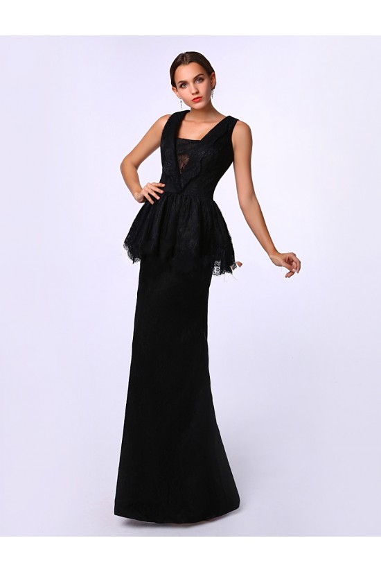 Elegant Long Black Lace Prom Evening Formal Party Dresses ED010716 Elegant Long Black Lace Prom Evening Formal Party Dresses ED010716
