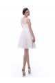 A-Line Short White Lace and Chiffon Prom Evening Formal Party Bridesmaid Dresses ED010717 A-Line Short White Lace and Chiffon Prom Evening Formal Party Bridesmaid Dresses ED010717