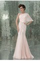 Trumpet/Mermaid One-Shoulder Sequin Long Pink Chiffon Prom Evening Formal Party Dresses ED010723