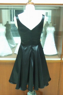 A-Line Sequin Short Black Prom Evening Formal Party Dresses ED010724