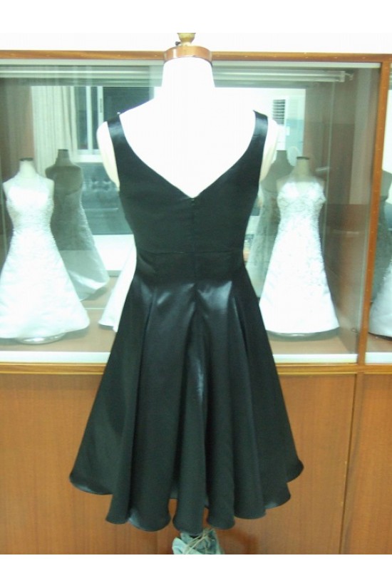 A-Line Sequin Short Black Prom Evening Formal Party Dresses ED010724