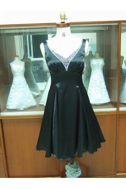 A-Line Sequin Short Black Prom Evening Formal Party Dresses ED010724