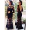 Long Sleeve Lace Black Low V-Back Evening Formal Party Dresses ED010727
