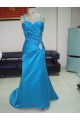 Spaghetti Strap Beaded Long Blue Prom Evening Formal Party Dresses ED010728