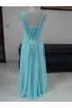 Sheath/Column Long Blue Chiffon Prom Evening Formal Party Dresses ED010732