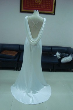 Trumpet/Mermaid Long White Prom Evening Formal Party Dresses ED010735