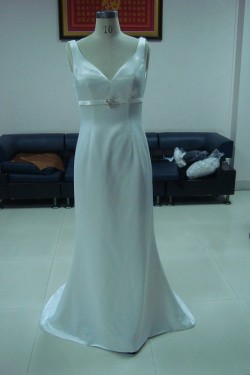 Trumpet/Mermaid Long White Prom Evening Formal Party Dresses ED010735