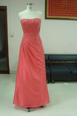 A-Line Strapless Long Prom Evening Formal Party Dresses ED010738