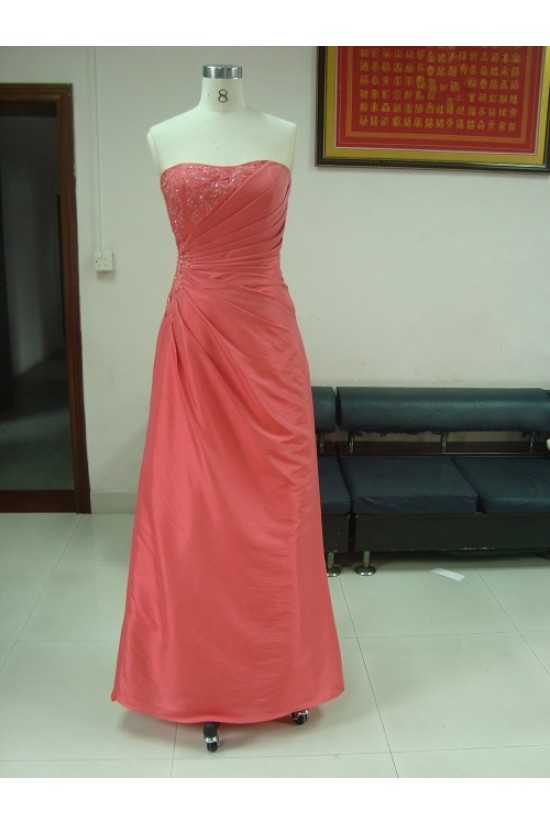 A-Line Strapless Long Prom Evening Formal Party Dresses ED010738