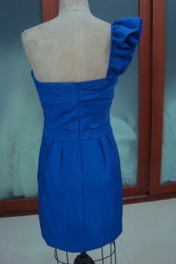 Short/Mini One-Shoulder Blue Prom Evening Formal Party Dresses ED010741