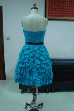 Short Strapless Pleated Prom Evening Formal Party Dresses ED010742