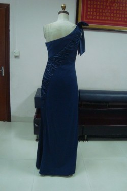 Sheath/Column One-Shoulder Split-Front Long Chiffon Prom Evening Formal Party Dresses ED010743