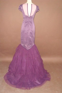 Trumpet/Mermaid V-Neck Short Sleeve Long Prom Evening Formal Party Dresses ED010751