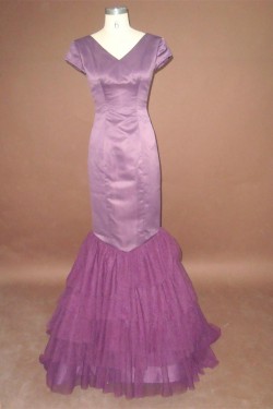 Trumpet/Mermaid V-Neck Short Sleeve Long Prom Evening Formal Party Dresses ED010751